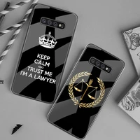 law student lawyer judge accessories phone cases tempered glass for samsung s20 plus s7 s8 s9 s10 plus note 8 9 10 plus