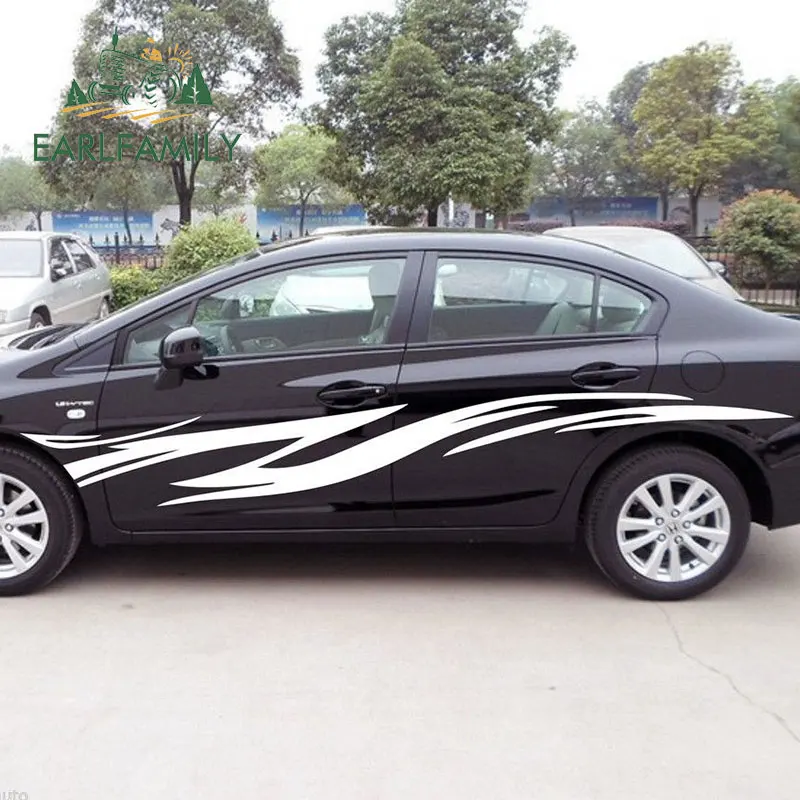 EARLFAMILY 200 см x 22 7 2x гоночные полосы автомобильные наклейки s дверные виниловые