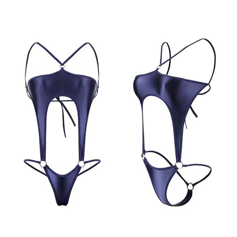 Купальник для косплея с лямкой на шее открытый бикини высоким вырезом пикантный