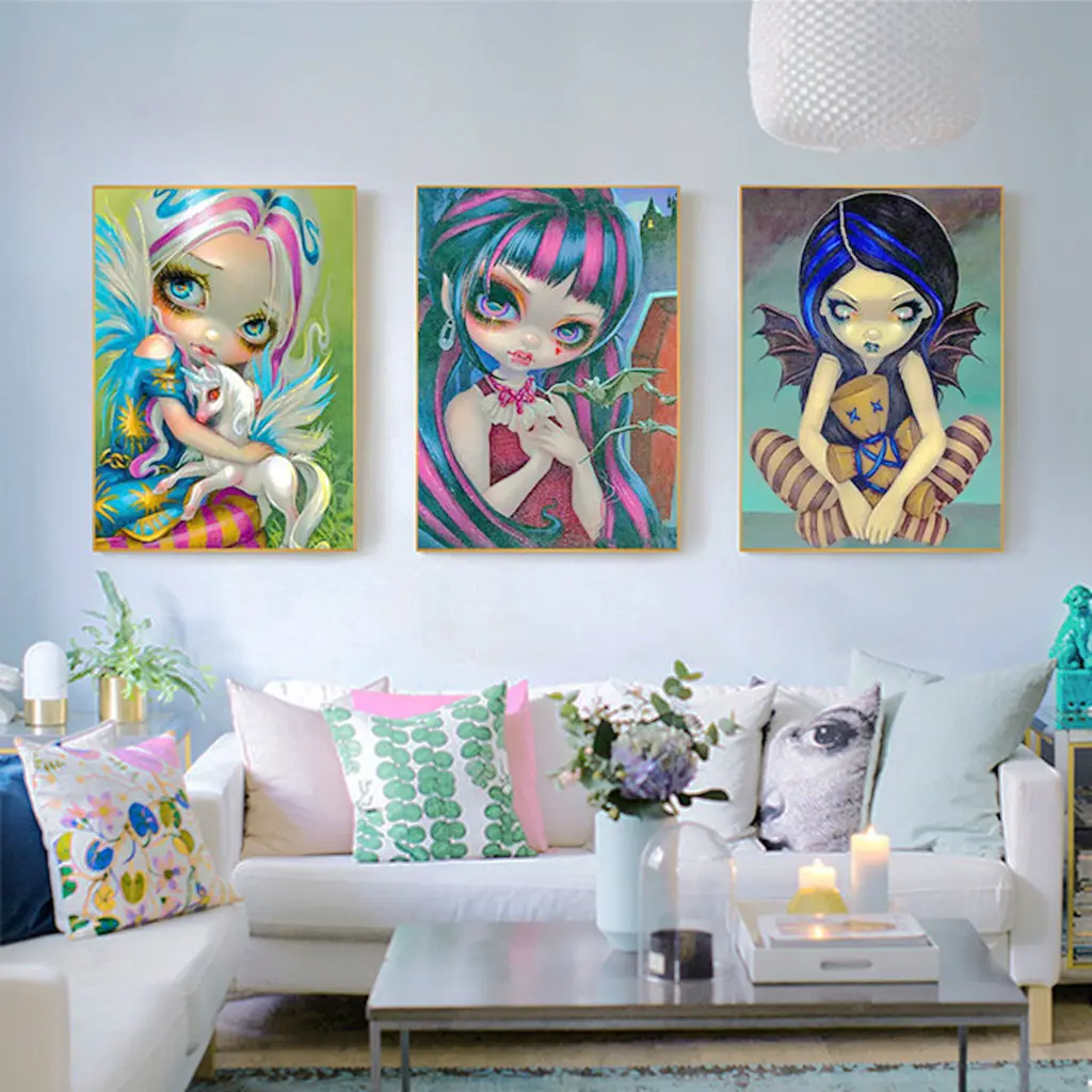 

HOME DIY 5D Diamond Painting Cartoon Girl Cross Stitch NEW Stitch Diamond Embroidery Image Mosaics Children's Decorative Gift