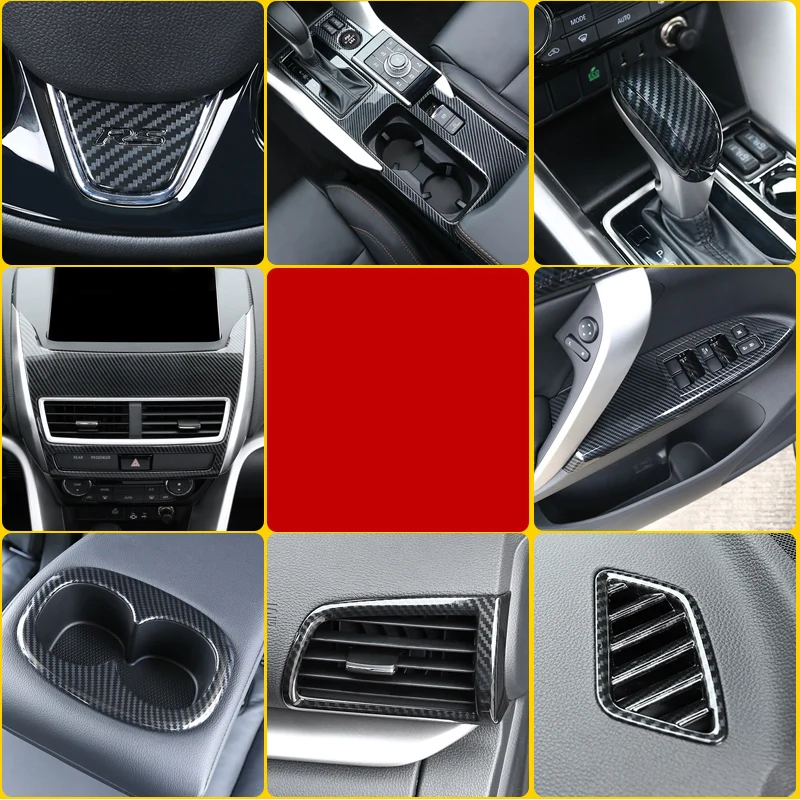 

Lsrtw2017 Carbon Fiber Abs Car Central Control Gear Panel Window Control Air Vent Panel for Mitsubishi Clipsse Cross 2018-2020