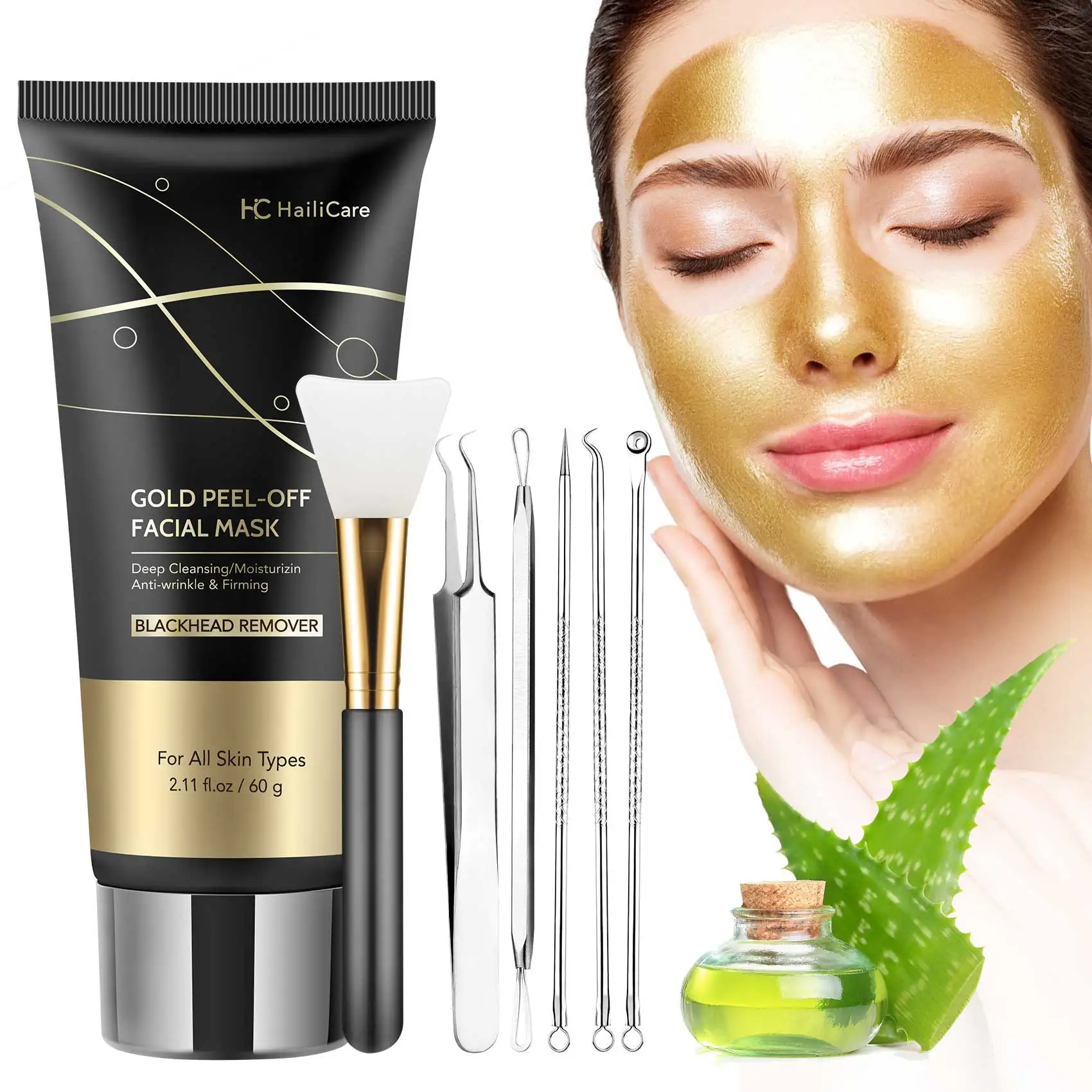 

Золотая маска для удаления угрей черная маска уход за кожей лица Лечение Акне пилинг помада skinaz термоусадочная очистка пор Нос Маска дропши...