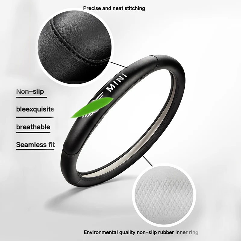 

PU leather steering wheel cover Car interior accessories For BMW MINI COOPER S JCW ONE F54 F55 F56 F60 R60 R61 car styling