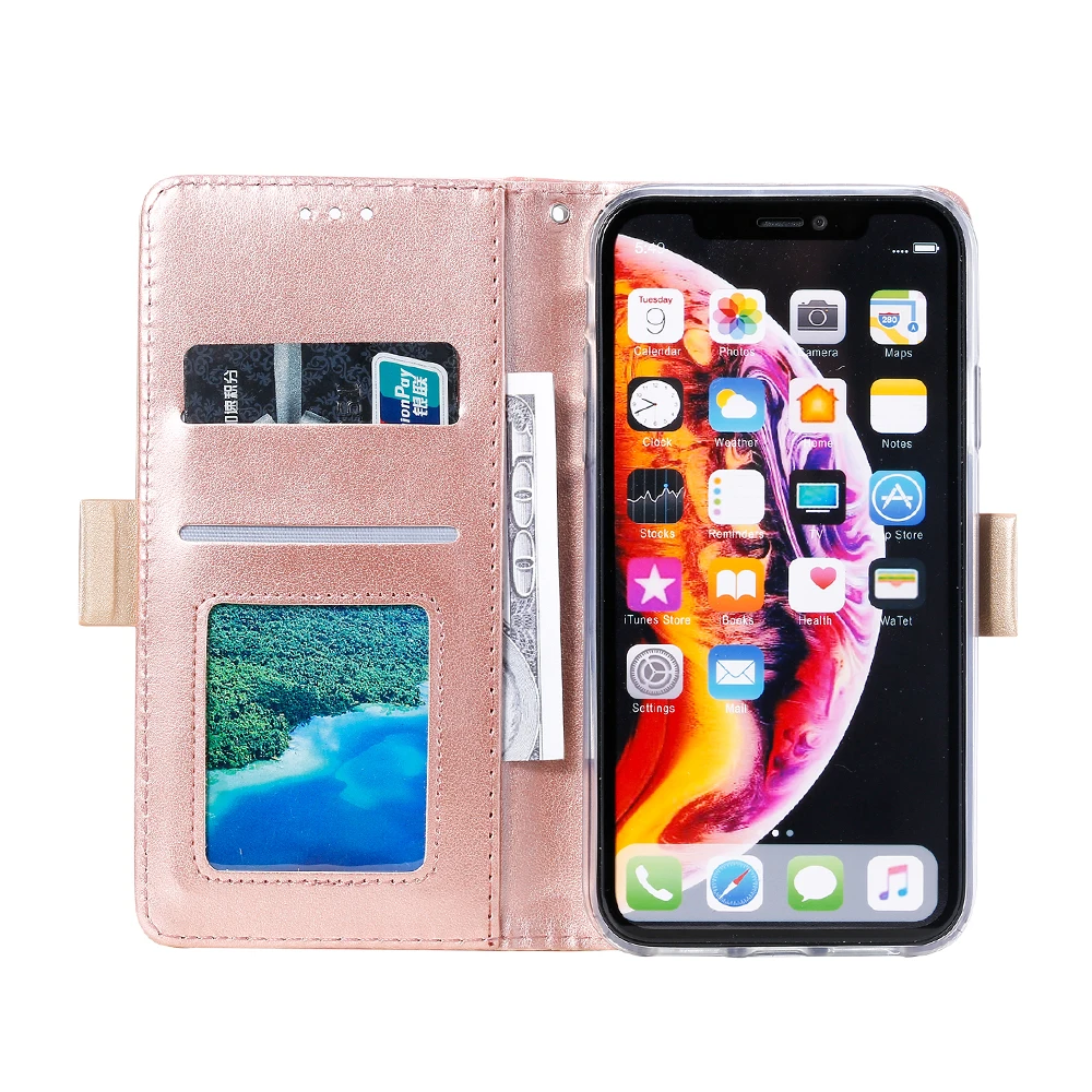 Кожаный чехол для iphone 6 6S 7 8 Plus XR X XS Max 11 Pro Max на молнии Держатель для карт кошелек чехол для iphone 6plus 7plus 8plus чехол