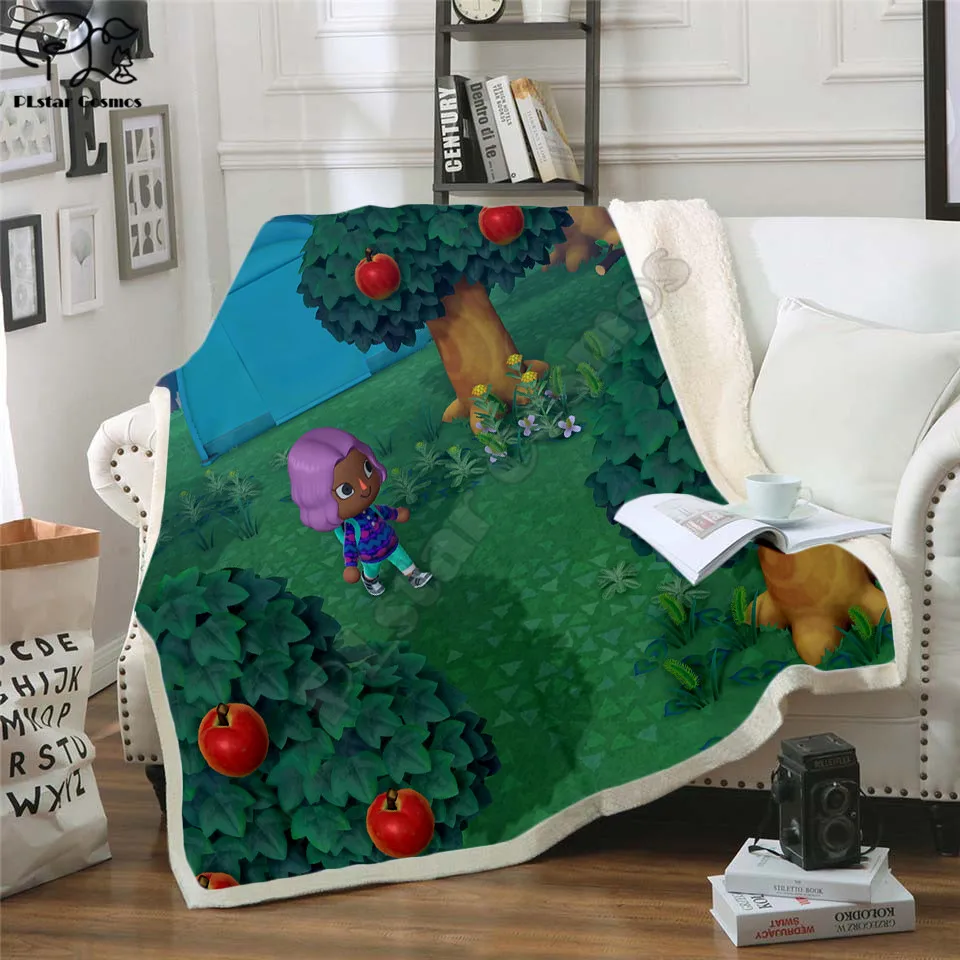 

Animal Crossing Fleece Blanket 3D full printed Wearable Blanket Adults men women Fleece Blanket style-1