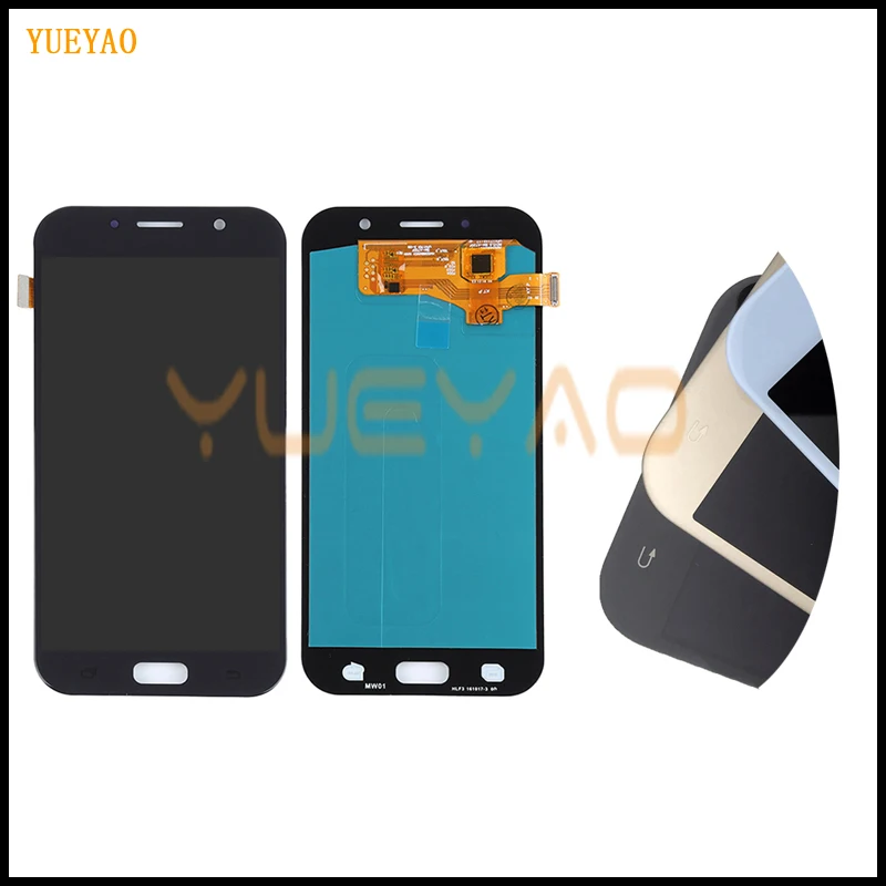 Яркость регулировки ЖК-дисплей для Samsung Galaxy A7 2017 A720 A720F A720M SM-A720F Дисплей кодирующий