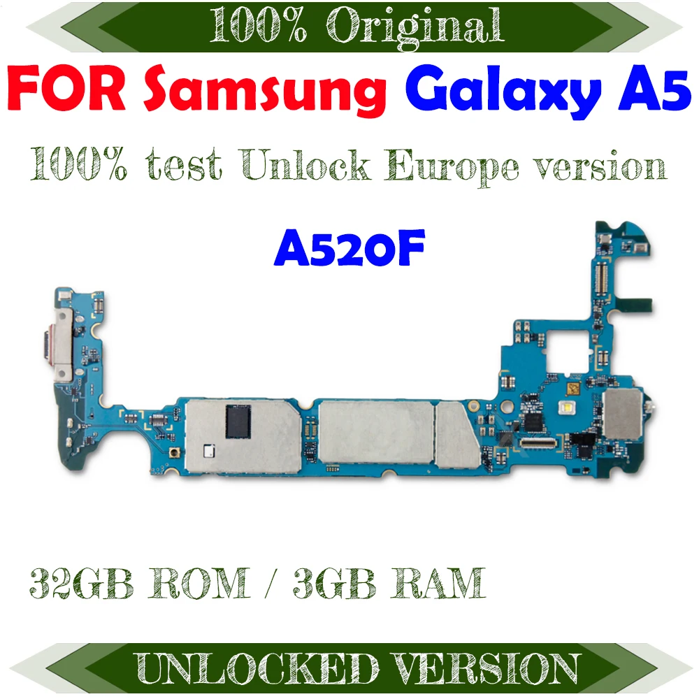 Материнская плата для Samsung Galaxy A5 A520F оригинальная разблокированная материнская