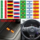 Стайлинг автомобиля 3D флаг России Испании Италии Франции Швейцария Кореи Бразилии Украины США Германии Польши декоративные наклейки значок наклейка