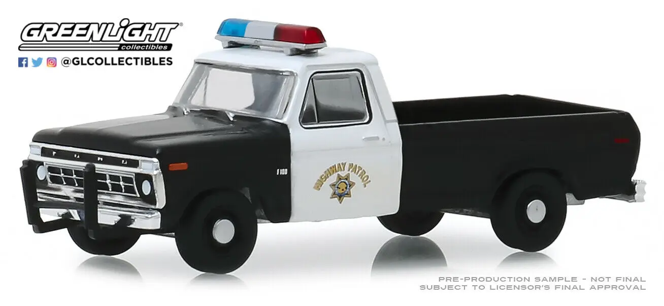GreenLight 1:64 1975 Ford F 100 дорожно патрульной Бутик брелок для автомобильных ключей