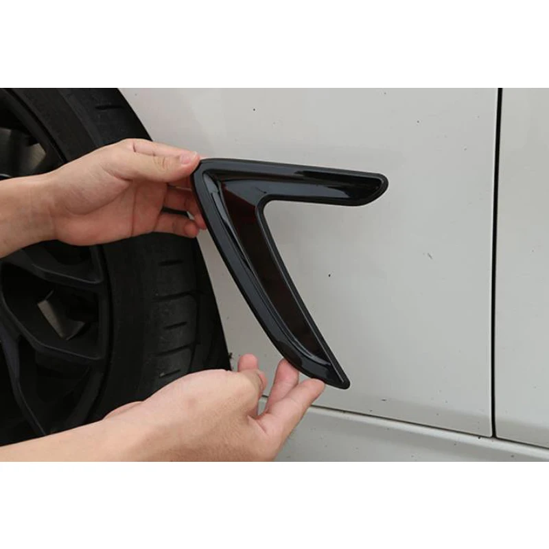 

1 Pair Side Wing Air Flow Fender Vent Trim ABS Black Fit for BMW 3 Series X5 F15 2013 2014 2015 2016 2017 2018