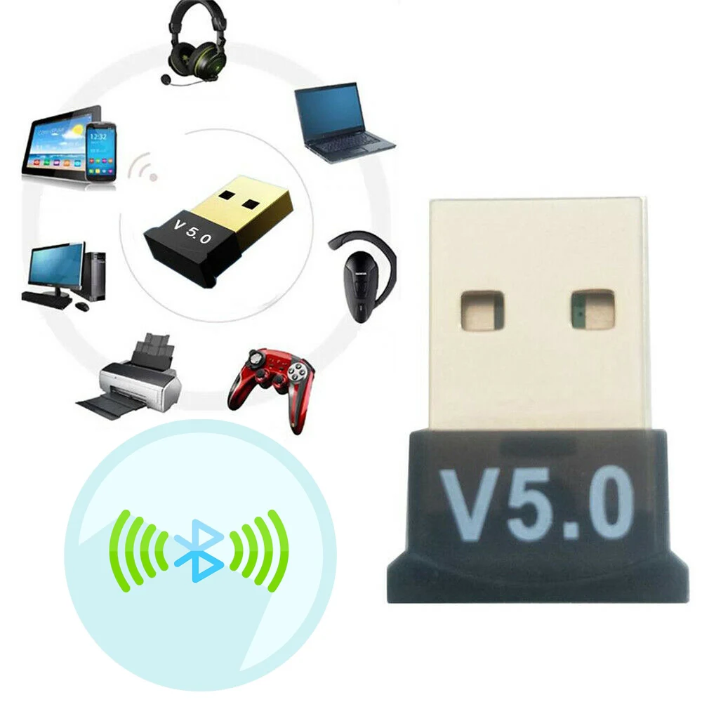 

Bluetooth-приемник 5,0 беспроводной Dongle BT Bluetooth-приемник двойной стерео музыкальный аудио USB адаптер V 5 портативный