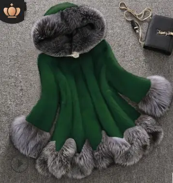 As Photo S-6XL, женское плотное длинное пальто из искусственного меха норки, зимнее теплое тонкое плюшевое пальто с открытой строчкой, женский кардиган с отделкой, капюшон, меховая шапка - Цвет: As Photo