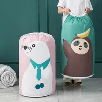 cartoon bear collapsible storage bag beam port transparent organizer clothes blanket baby toy basket container quilt travel bags