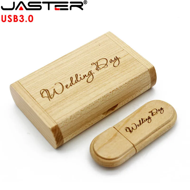 JASTER USB 3 0 Оригинальный Деревянный usb + коробка Флешка 4 ГБ 8 16 32 64 флешка карта памяти