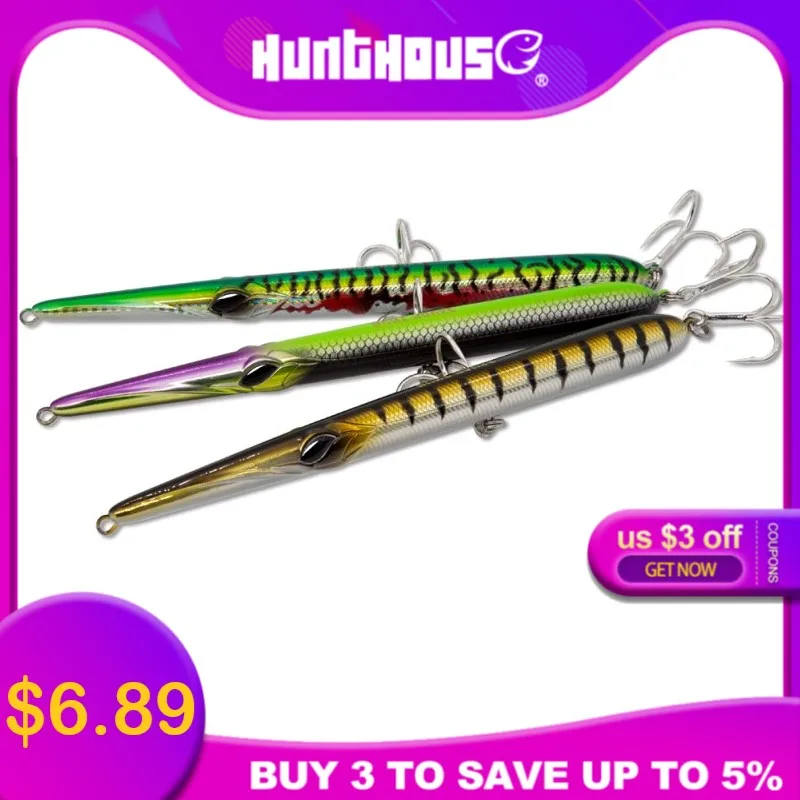 Hunthouse stylo 210 рыболовные приманки карандаш 16 см/18 г 18 см/24g 205 мм 31/36 г длинный Литой карандаш stickbaits плавающий оседающая на дно приманка иглы