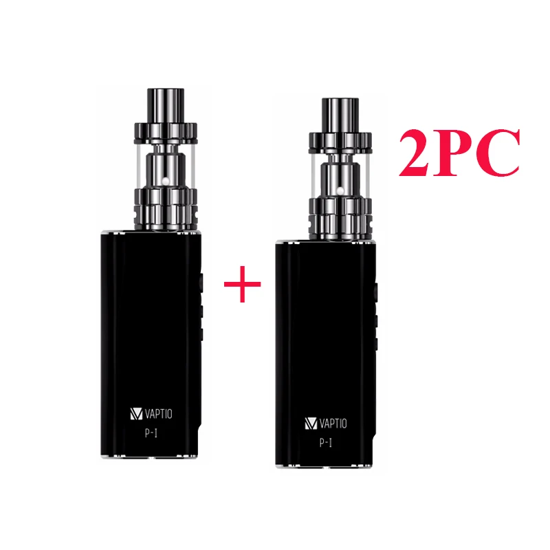 Электронная сигарета подарок Vaptio P1 комплект 50 Вт испаритель 2100 мАч встроенный аккумулятор 2/3 мл!! атомизатора катушки 0.25ohm - Цвет: Black(black)
