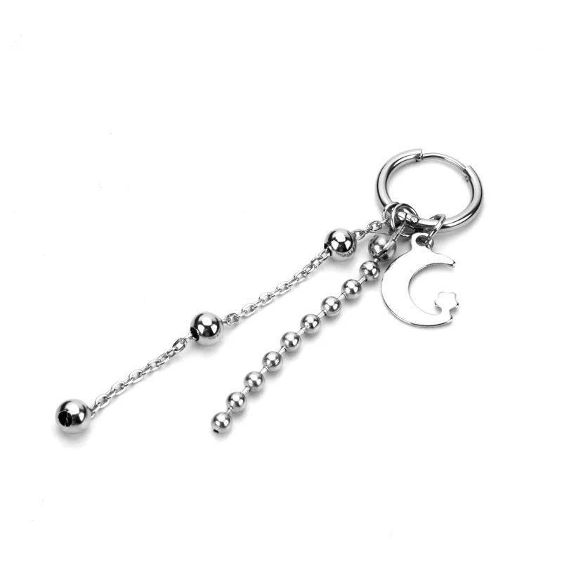 

BTS-0856 Youth League Earrings of the same style hip-hop men and women stainless steel non-pierced ear clips star jewelry