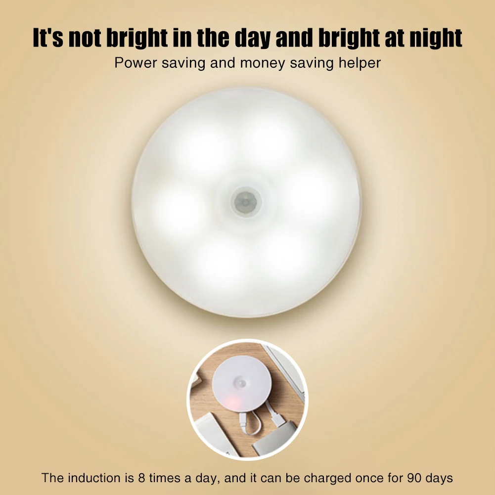 

LED Closet Light Bedroom Counter Home Kitchen Wireless Motion Sensor Modern Easy Install Under Cabinet Wardrobe USB Rechargeable