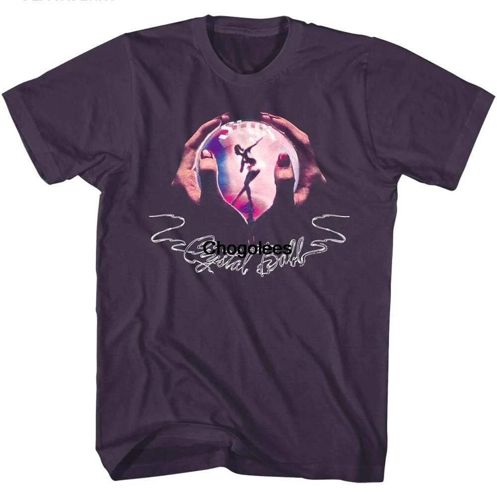 Styx хрустальный шар Обложка альбома искусство Мужская футболка рок-группа