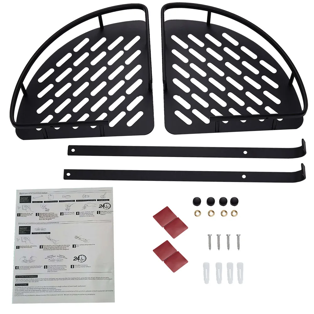 Двухслойная полка для ванной комнаты полки косметики шампуня мыла треугольная