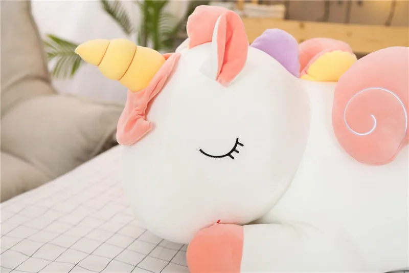 Kawaii Girls Sleeping Rainbow Unicorn Animal Plush Toys for Home and Office | Игрушки и хобби