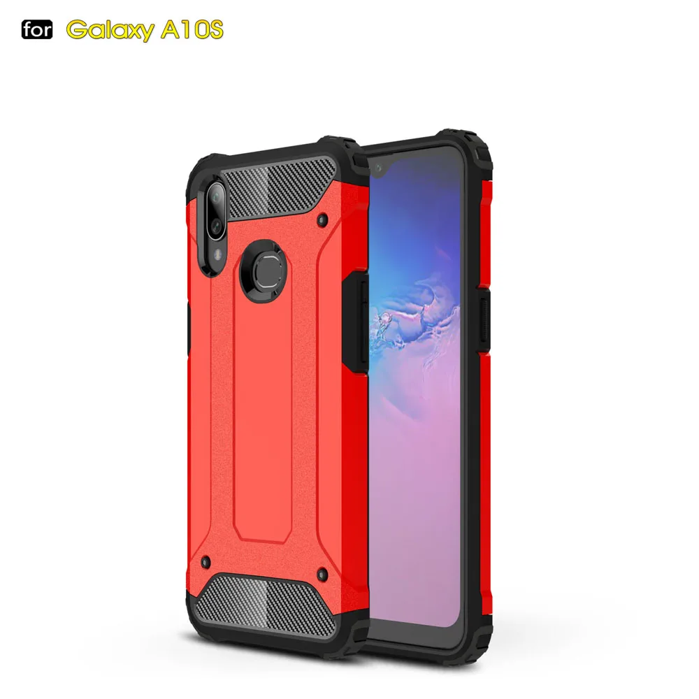 Противоударный защитный чехол для samsung Galaxy A10S, чехол для samsung Galaxy A10S, SM-A107F SM A107F, чехол для телефона - Цвет: Red