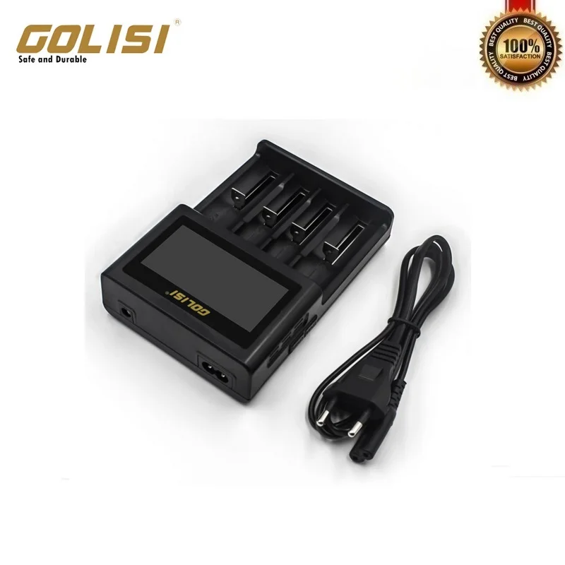 Golisi S4 2A интеллектуальное ЖК быстрое зарядное устройство для 18650 20700 26650 литий-ионная Ni-MH Ni-Cd аккумуляторная батарея в комплект не входит