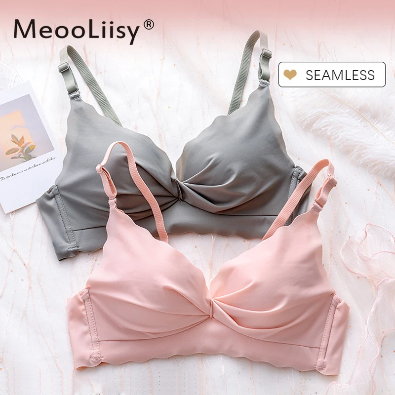 

Seamless Bra and Panty Set Wireless Brassiere Top Sexy Lingerie For Women Push Up Bra Set Womens Lingerie Underwear & Sleepwears