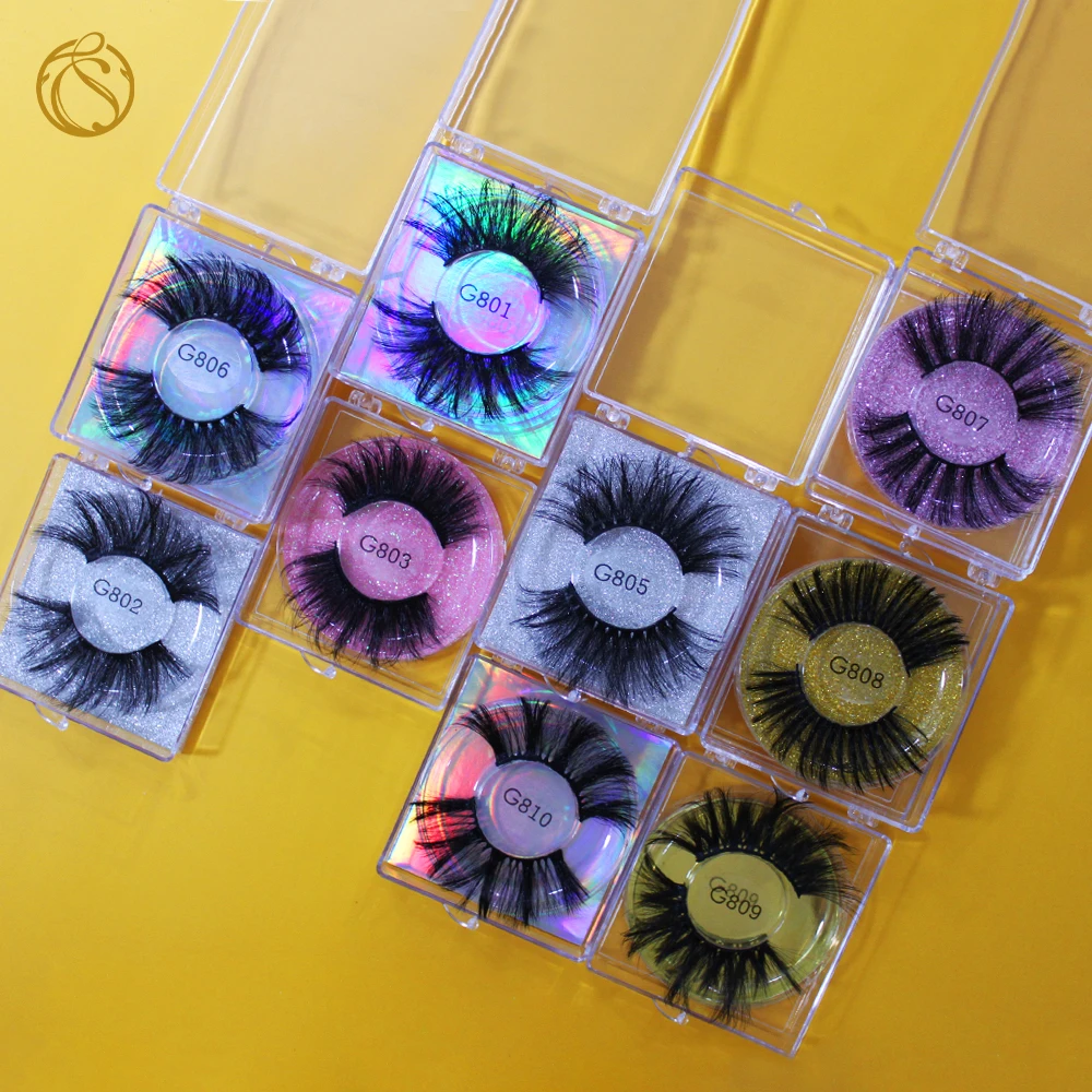 

Новинка 25 мм 5D норковые Накладные ресницы с коробками толстые ресницы длинные натуральные пушистые ресницы ручной работы из искусственной ...