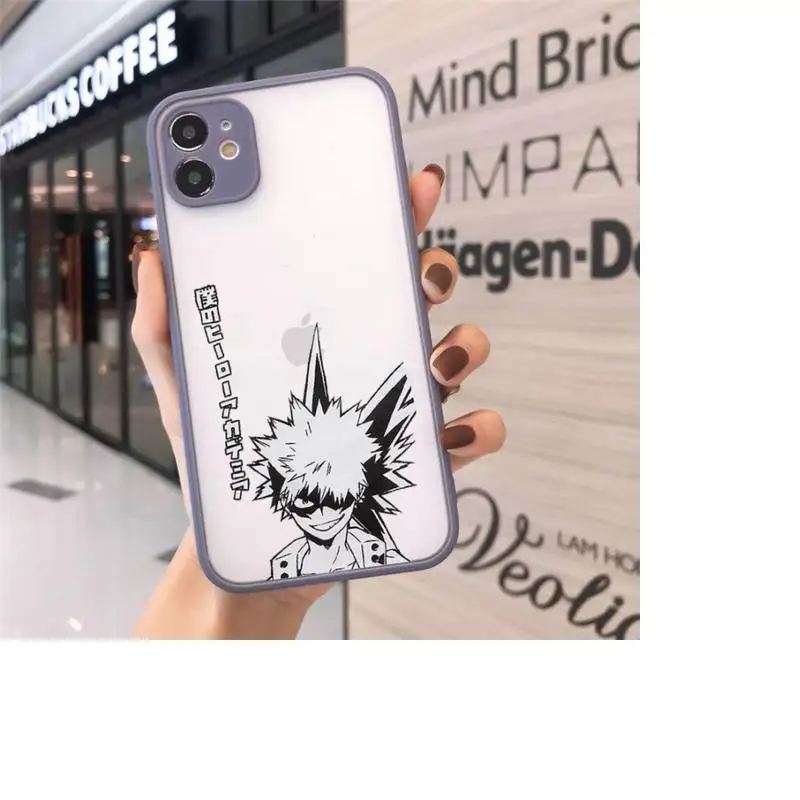 

Bakugou Katsuki My Hero Academia Phone Cases matte transparent For iphone 7 8 11 12 plus mini x xs xr pro max cover