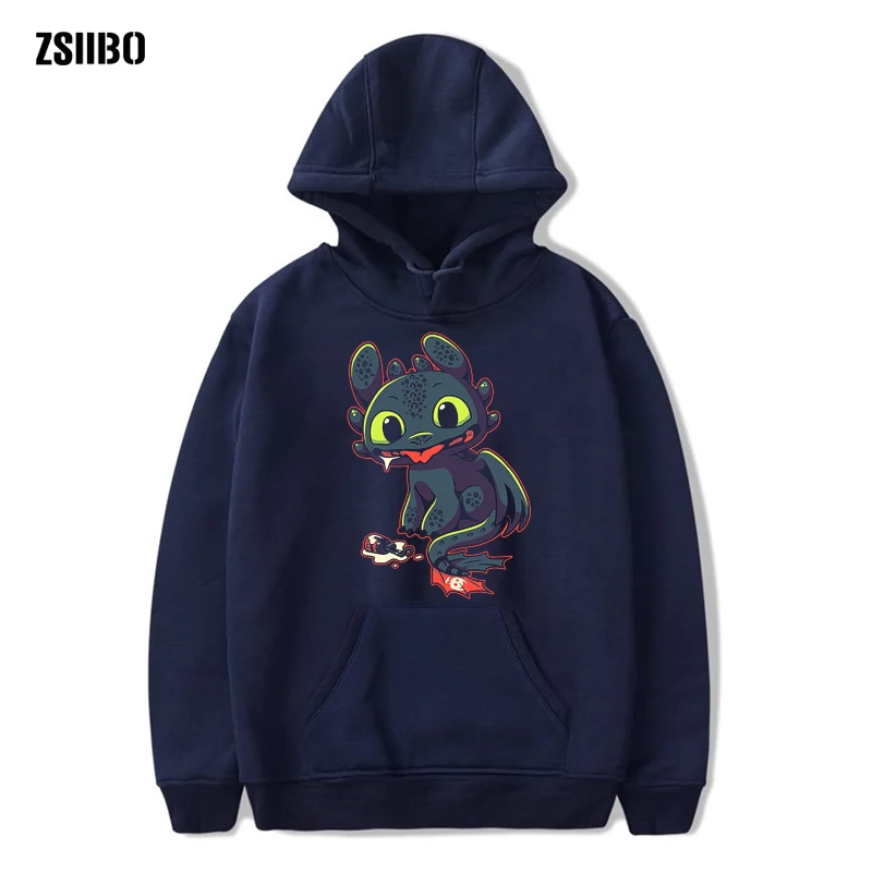 ZSIIBO How to Train Your Dragon Toothless Hoodie Apparel Sweatshirt Casual Turtleneck Men's Jacket Hooded DIYWGWY16