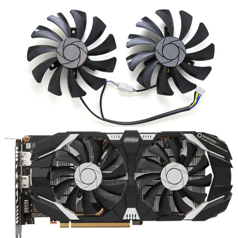 85 мм HA9010H12F Z 4Pin кулер вентилятор Замена для MSI GTX 1060 OC 6G 960 дропшиппинг|Кулеры и