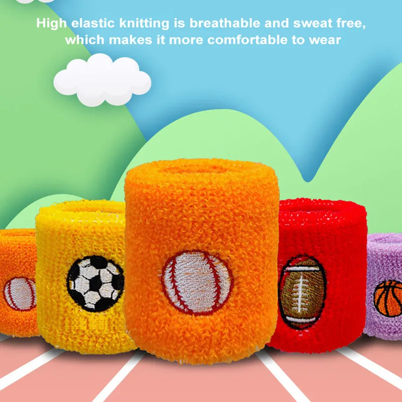 

2PCS Child Gym Protector Wristband Weightlifting Wrist Support Sport Wrist Brace Tennis Badminton Basketball Sweatbands Guard