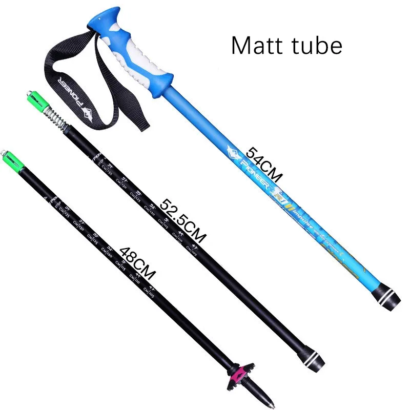 Тройная палка из алюминиевого сплава с прямой ручкой демпфирующая 65 135