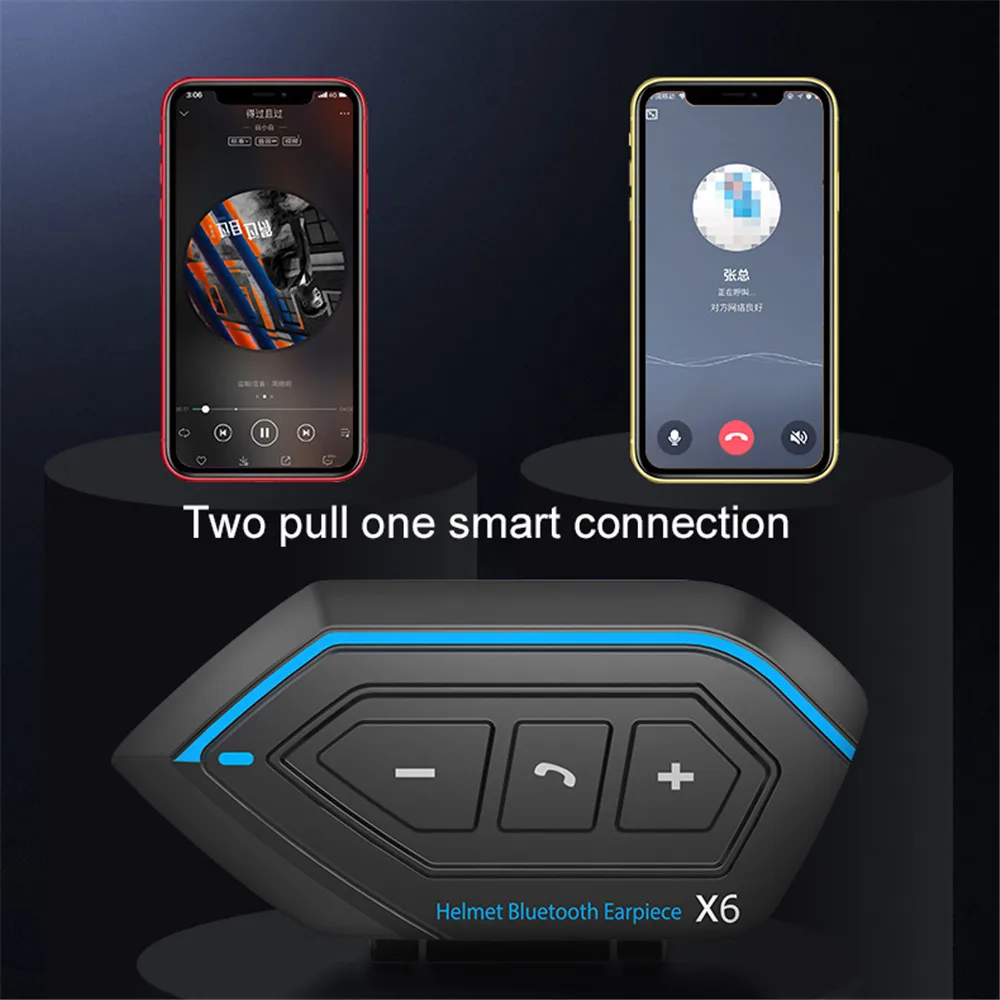 Bluetooth-гарнитура X6 для мотоциклетного шлема 4 шт. |