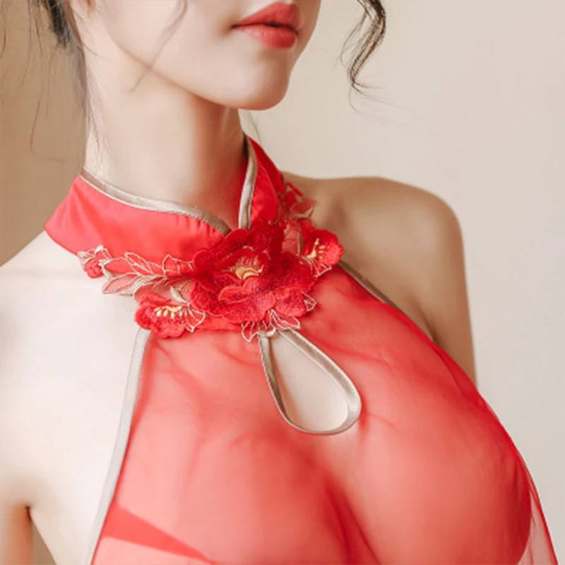 The New Flirting Openwork Lace Transparent Embroidered Slim Sexy Pajamas Set Women Lingerie Underwear | Женская одежда