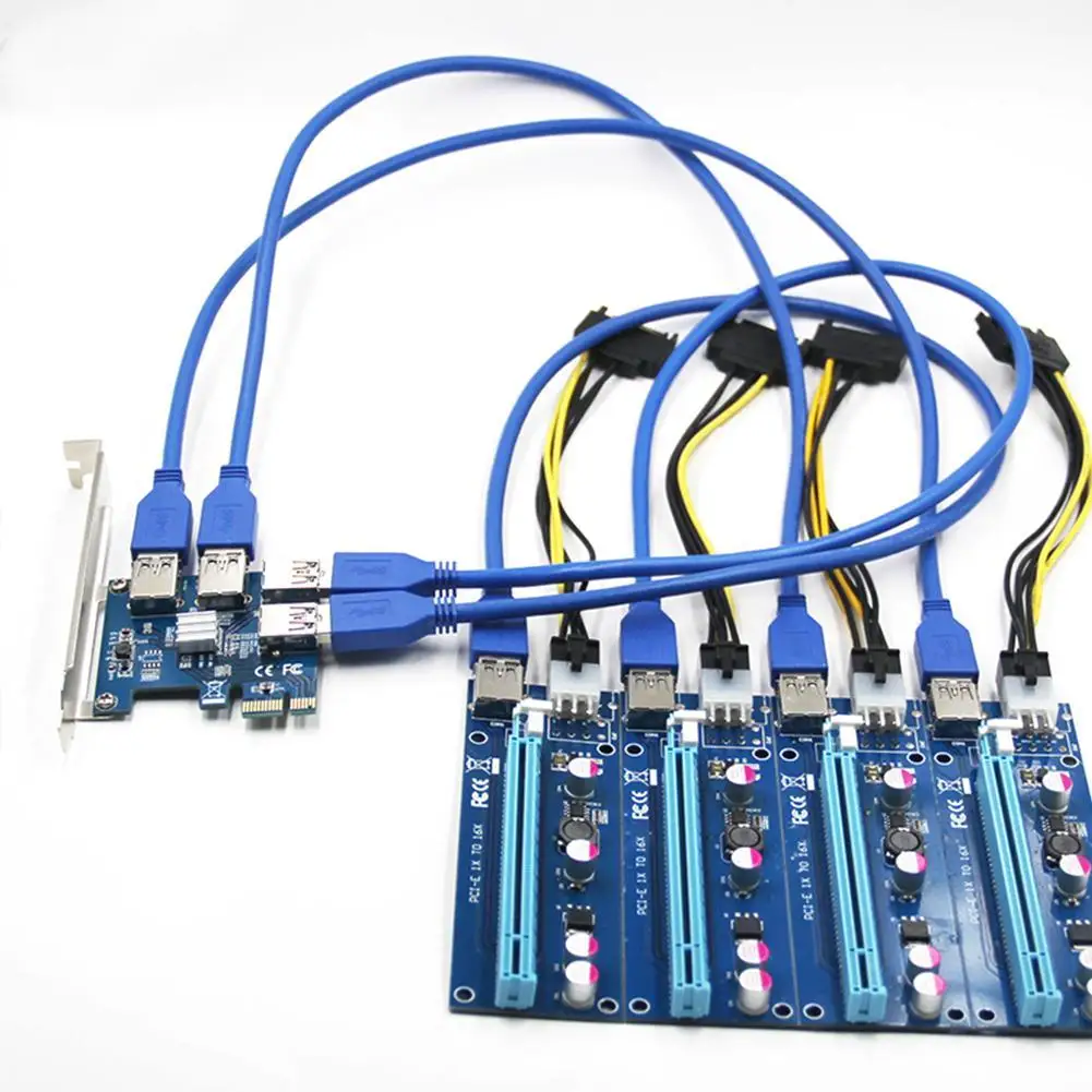 

Hot PCI Express Riser Card PCI-E 1x to 16x 1 to 4 PCIE Multiplier USB X9W1 Miner For Bitcoin Hub Mining Slot Adapter 3.0 L0N6