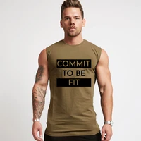 gym clothing men bodybuilding tank tops summer casual sleeveless shirt male fitness training cotton undershirt