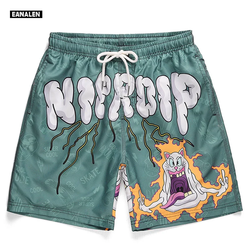 

2021 demon cartoon graphic Beach beach pants men's street hip-hop high street dancing shorts surfing sports running basketball s