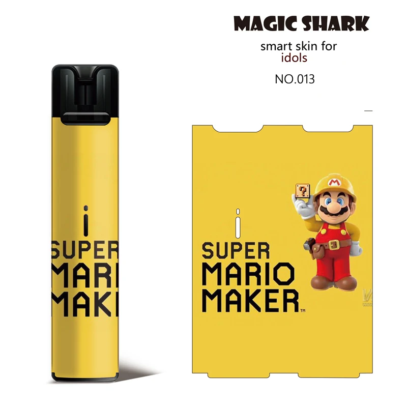 Magic Shark Joker Mario Wood Print PVC Case Sticker Cover Film for Vape Kit Idols 001-019 | Мобильные телефоны и