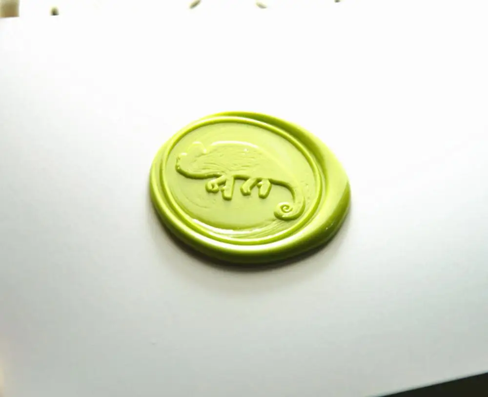 Хамелеон сургучная печать напечатанное Свадебное приглашение сургучные печати