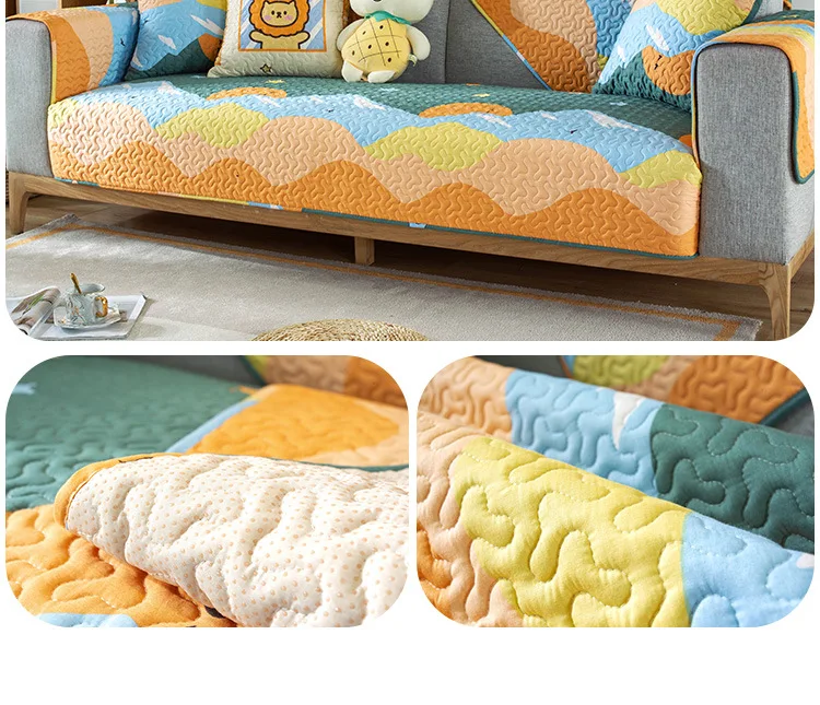 Sofa Towel Cushion Couch Cover Embroidery Four Season Universal Slipcover White Non-slip Cloth Covers Seat for Living Room | Дом и сад