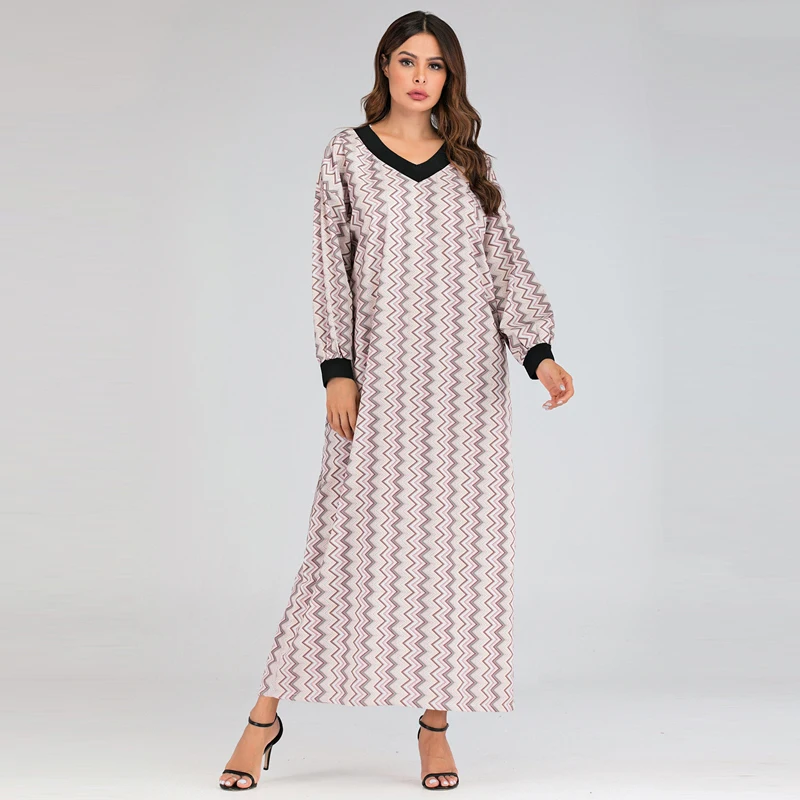Мусульманское платье Abaya арабское Платье с принтом Abayas пакистанское Дубай