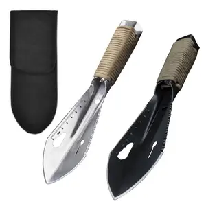 Многофункциональная лопата для кемпинга, выживания, 10 дюймов, портативная маленькая ручная армейская экстренная лопата, садовый инструмент