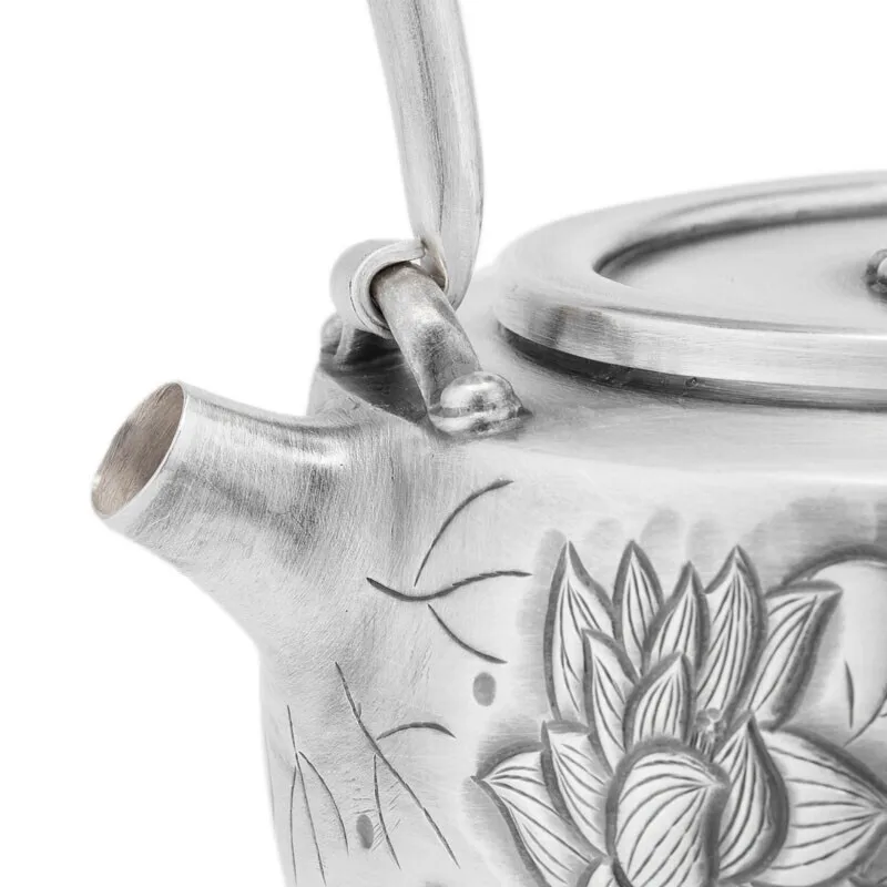

Silver pot, handmade sterling silver S999 kettle, silver teapot, Kung Fu tea set, tea ceremony about 520ml, 443g