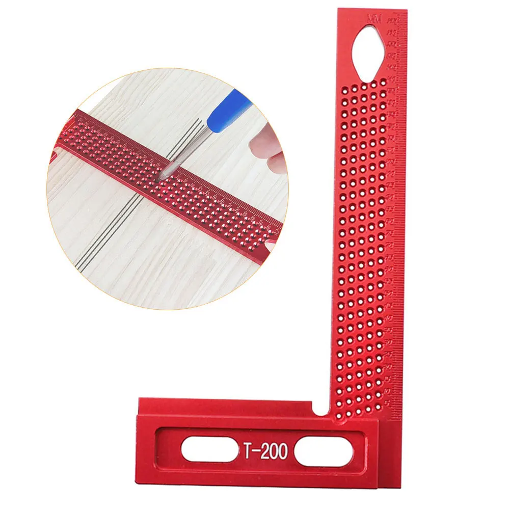 

T-160 T-200 Precision Woodworking L-Type Scribe Aluminum Hole Scribing Gauge Woodworking Carpenter Scriber Marking Device Tool