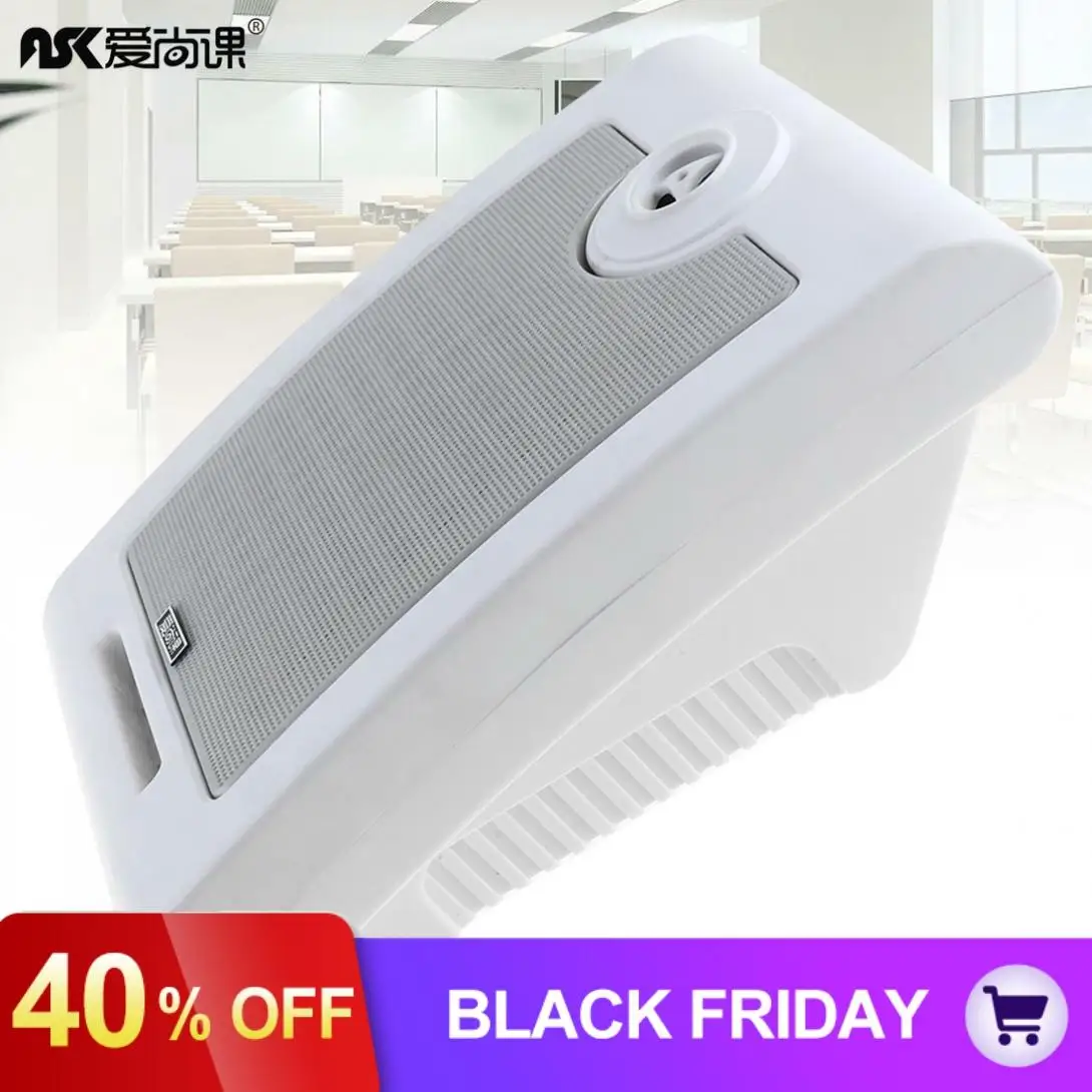10W Fashion Wall-mounted Ceiling Speaker Public Broadcast Music System Loudspeaker for Park School Shopping Mall Railway Station