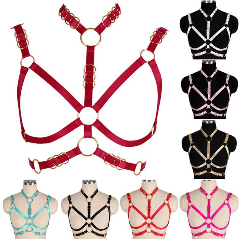 

Gothic Punk Harness Fashion Sword Belt Rave Festival Wear Women Body Bondage Garters Stockings Crop Top Sexy Lingerie