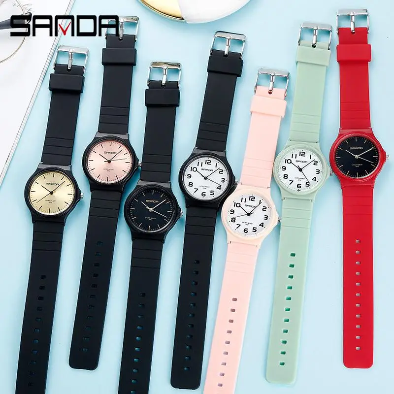 Relogio Feminino Sanda Лидирующий бренд женские часы Роскошные Аналоговые Спортивные