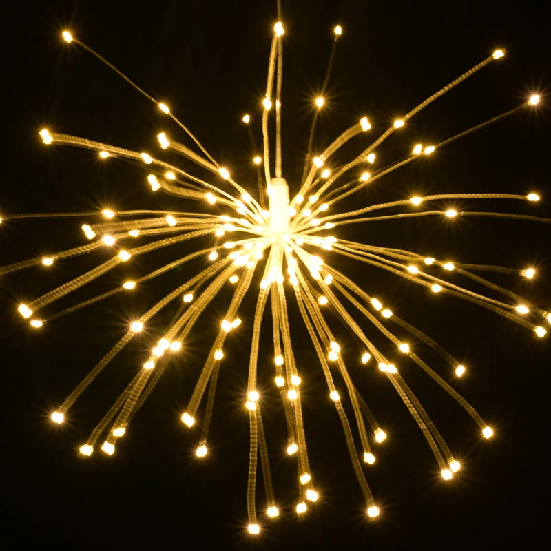 

Firework Lights 180 LED Remote Control Waterproof Hanging Fairy Lights Christmas Decor Copper Wire Explosion-Shaped String Light